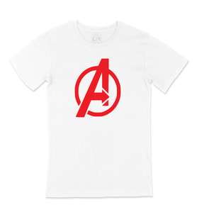 Kırmızı Avengers Logolu Tişört