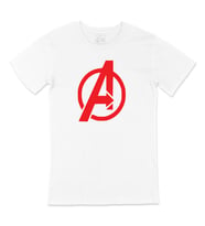 Kırmızı Avengers Logolu Tişört