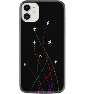 Apple iPhone 11 12 13 Mini Kılıf Desemli Silikon Line Planet 1736