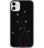 Apple iPhone 11 12 13 Mini Kılıf Desemli Silikon Line Planet 1736