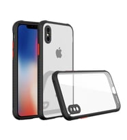 iPhone XS Max Kılıf Miami Şeffaf Silikon  - Siyah (Çok Renkli)
