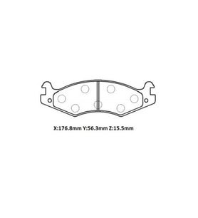 JEEP WRANGLER- 87/89; ÖN FREN BALATASI (DİSK)(176.8x56.3x15.5) (BRAMAX) 05745162C 5323-6350