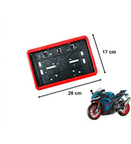 Çerçeveli Dikdörtgen Plakalık Plaka Altlığı Kırmızı 26X17cm 1 Adet