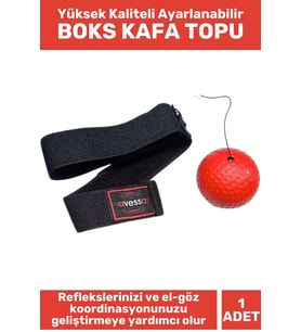 Premium Kaliteli El Göz Koordinasyon Refleks Geliştirici Ayarlanabilir İpli BOKS ANTRENMAN KAFA TOPU
