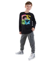 Dinolar Erkek Çocuk T-shirt Pantolon Takım (Siyah)
