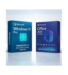 Windows 11 Pro + Office 2026/2024 Pro Plus Key Windows 12 Geçiş Hakkı Uyumlu Orijinal Lisans ile G