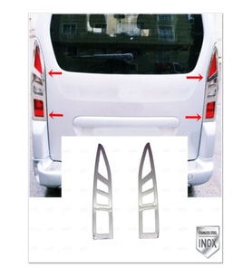 Citroen Berlingo Krom Stop Çerçeve 2 Parça 2008-2012 Arası Paslanmaz Çelik