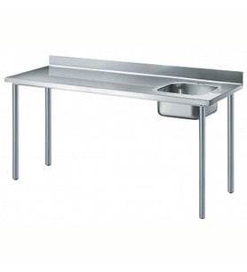 Electrolux Professional Özel Şef Çalışma Tezgahı, Sırtlı, 1 Evye (sağda) - 1800 Mm TL1810DXEN