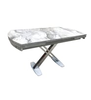 Masa 13714 X AYAK Model Metal Nikelaj Ayak Kelebek Yan Açılır Kutu sevk El yapım (Gri)