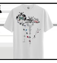 Mystery Art - %100 Pamuklu Erkek Beyaz Tişört - Premium Quality (Siyah - Beyaz)