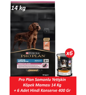 Pro Plan Somonlu Yetişkin Köpek Maması 14 Kg + 6 Adet Hindi Konserve 400 Gr