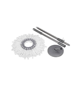 Yedek Sap ve Mikrofiber Mop ile Tüm Spin Döner Temizlik Seti Kovaları