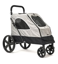 Zampa Alonso Kedi Köpek Arabası Gri BL06AL-G 60x97x111 Cm - Konforlu ve Katlanabilir Evcil Hayvan Taşıma Arabası (35 kg Kapasiteli)