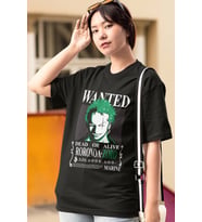 Anime One Piece Zoro Wanted Tişört (STD)
