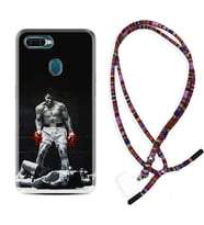 Oppo A5S A15 A16 A54 A55 A73 A74 Kılıf Boyun Asklı Rasta Silikon Moon Baloon 1369