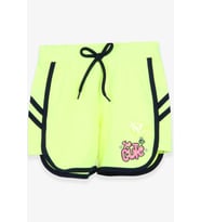 Breeze Kız Çocuk Şort Pullu Kalpli 3-7 Yaş, Neon Yeşil