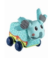 Peluş Fil Bebek Oyuncağı Araba (Mavi)