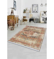 Taba Vintage Dokuma Pamuk Tabanlı Kaymaz Kilim KLM116