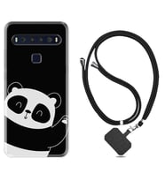 TCL 10L 10 Plus 10SE 20E 20SE 30 L7 Kılıf Boyun Askılı Silikon Bay Bay Panda 1784