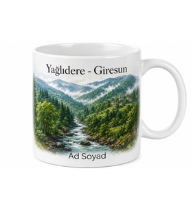 Yağlıdere Karadeniz Manzarası Giresun Hatırası Kupa Bardak Hediye
