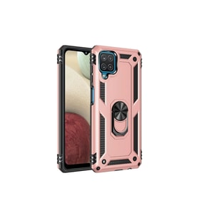 Samsung Galaxy A22 Kılıf Sofya Yüzüklü Silikon Kapak - Rose