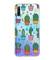 PrintiFy Huawei P Smart Pro ile Uyumlu 1mm Slim Fit Water Color 4 Baskılı Şeffaf  Kılıf