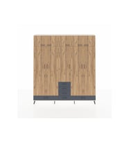 Arges Dolap 6 Raflı 6 Çekmeceli 4 Askılı 220x30x243 Aytaşı-Çam/Antrasit