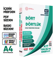 2027 YKS-AYT MEBİ-OGM Dört Dörtlük Türk Dili Edebiyatı Pekiştirme Testi Soru Bankası BASKI ÜCRETİ