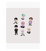 Bts 0t7 Chıbı Tablo Ahşap Poster Dekoratif Kod4213