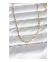 Mey İthalat® CM 14K Gold Renk Yassı Zincir Model 60 cm Kadın Kolye