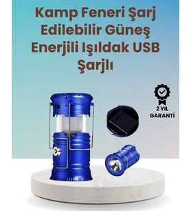 Edilebilir Güneş Enerjili Kızaklı Kamp Feneri – Usb Çıkışlı, Katlanabilir, Dayanıklı Çok Fonksiyonl