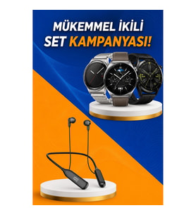 Alarm ve Titreşimli Akıllı Saat Bluetooth Kulaklık Seti – Mikrofonlu, Bluetooth 5.3, LCD Ekran, 60 S