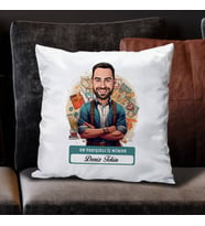 Kişiye Özel Hediye Karikatürlü En Yakışıklı İç Mimar Yastık