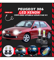 Peugeot 306 1999-2002 Uzun Far Uyumlu Şimşek Etkili Led Xenon Pro Series H1
