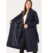 Z6765 DEWBERRY BAYAN PALTO-AÇIK LACİVERT