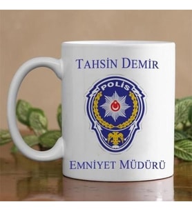 Polis Beyaz Kupa Kişiye Özel Hediye