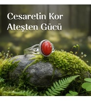 Akik Taşı Çelik Yüzük - Kararmaz