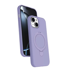 İphone 15 Standlı Kapak - Lila
