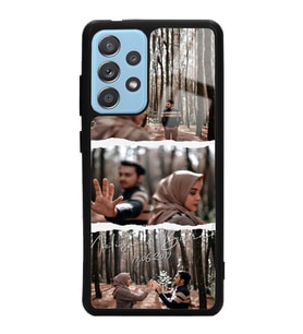 Samsung A72 Uyumlu 3lü Kolaj Fotoğraf Tasarımlı Glossy Telefon Kılıfı
