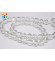Kristal Kuvars Taşı YARIM Dizi 8mm (18cm uzunluğundadır)