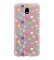 PrintiFy Samsung Galaxy J7 Pro ile Uyumlu 1mm Slim Fit Water Color 6 Baskılı Şeffaf  Kılıf
