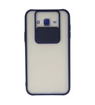 Samsung Galaxy J7 Kılıf Palm Buzlu Kamera Sürgülü Silikon - Lacivert