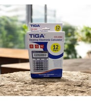 Tiga CD-2383 12 Hane Masaüstü Hesap Makinası (Açık Gri)