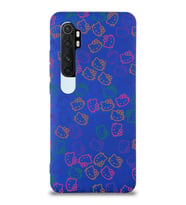 Xiaomi Mi Note 10 Lite Uyumlu Lansman Kılıf Hello Kitty Tasarımlı İçi Kadife Kapak-Lacivert (Şeffaf)
