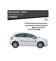 CITROEN C3 2010-15 YAN KAPI KORUMA ÇITASI PLASTİK + KROM