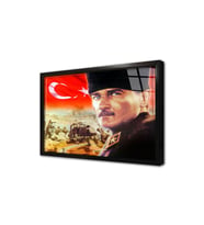 Kurtuluş Savaşı ve Atatürk Çerçeveli Cam Tablo