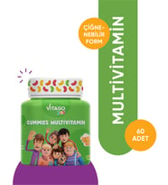 Vitago Kids Gummies Multivitamin 60 Adet Çiğnenebilir Jel