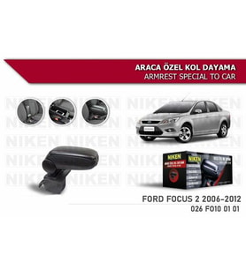 Ford Focus 3.5 Araca Özel Kol Dayama Kolçak 2014-2018 Arası Niken (Siyah)