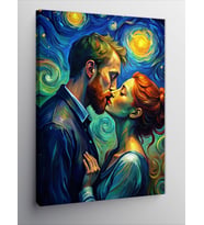 Kanvas Tablo Van Gogh Tarzında Öpücük