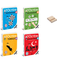 Lgs 8. Sınıf Atölyem Matematik Fen Türkçe ve Inkılap 4lü Set + Telefon Standı